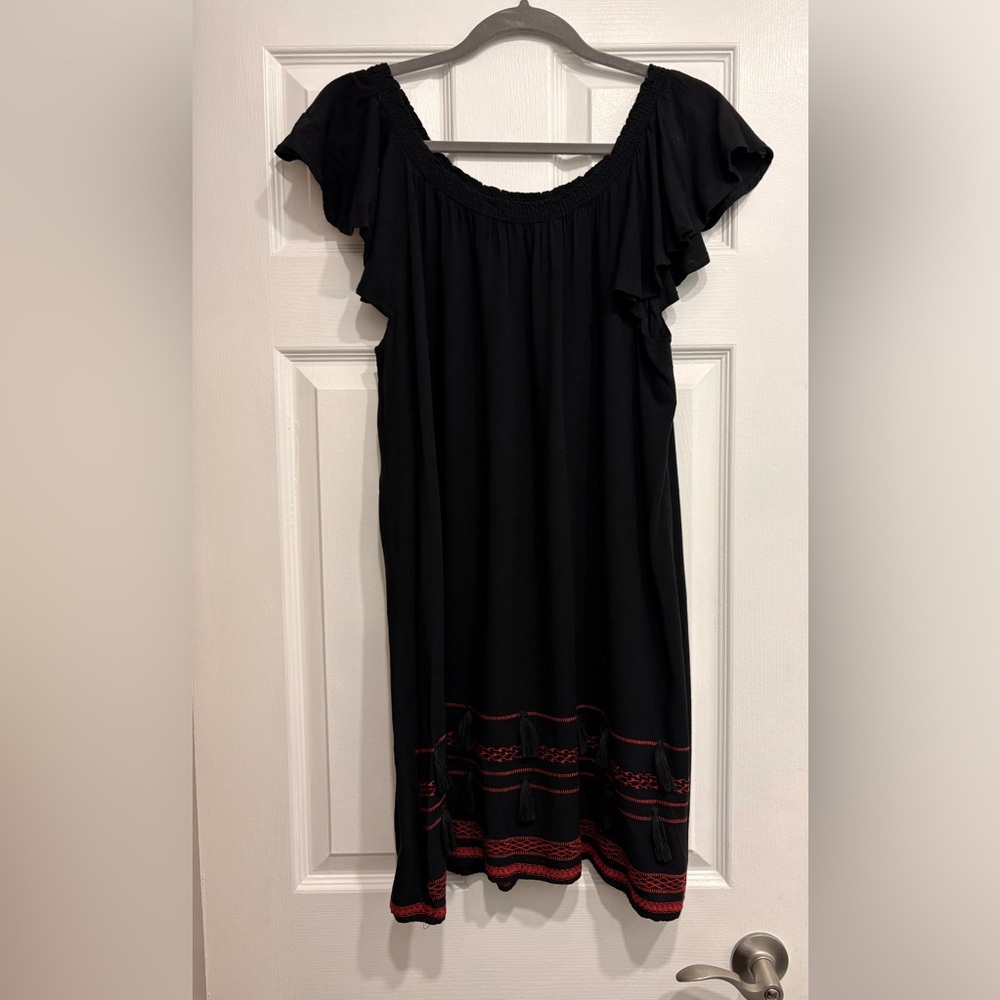 Esley Black Rayon Beach cover size large